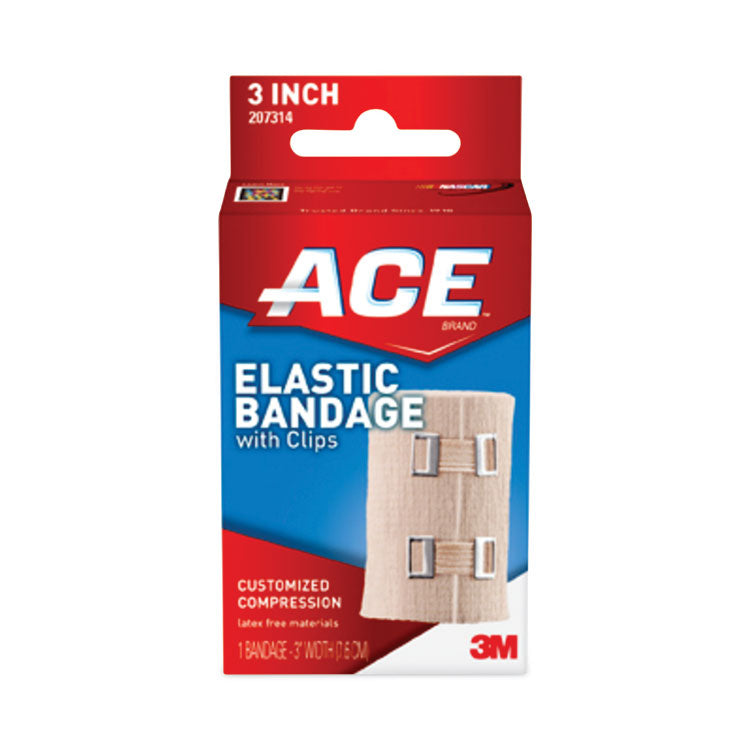 ACE™ Elastic Bandage with E-Z Clips, 3 x 64 (MMM207314) Each