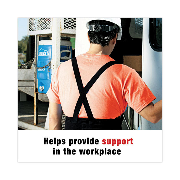 ACE™ Work Belt with Removable Suspenders, One Size Fits All, Up to 48" Waist Size, Black (MMM208605) Each