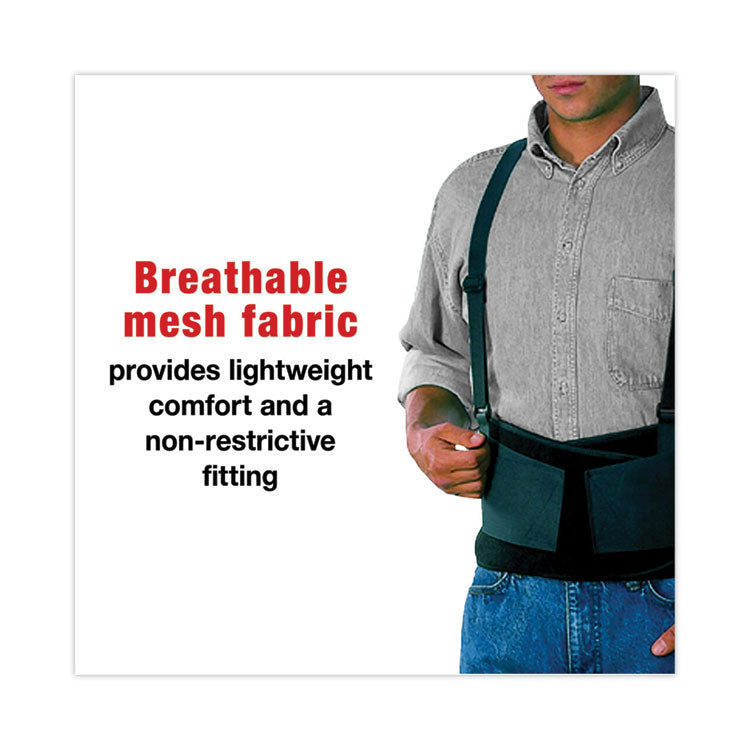 ACE™ Work Belt with Removable Suspenders, One Size Fits All, Up to 48" Waist Size, Black (MMM208605) Each