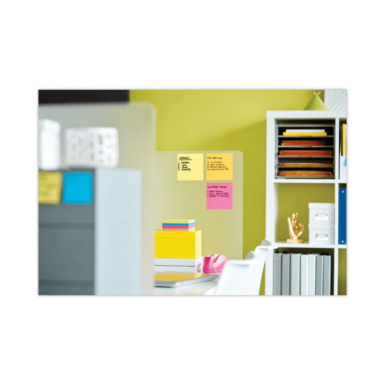 Post-it&reg; Pop-up Note Dispenser/Value Pack, For 4 x 4 Pads, Black/Clear, Includes (3) Canary Yellow Super Sticky Pop-up Pad (MMMDS440SSVP) 1 Set