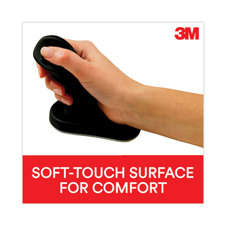 3M™ Ergonomic Wireless Three-Button Optical Mouse, 2.4 GHz Frequency/30 ft Wireless Range, Right Hand Use, Black (MMMEM550GPS)