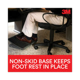 3M™ Adjustable Steel Footrest, Nonslip Surface, 22w x 14d x 4 to 4.75h, Black/Charcoal (MMMFR530CB)