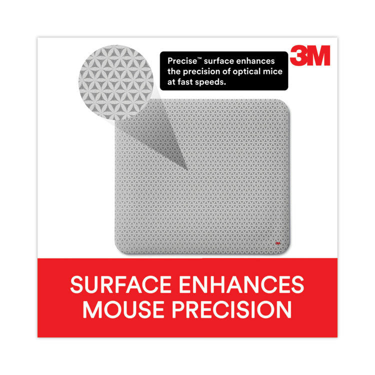 3M™ Precise Mouse Pad with Nonskid Back, 9 x 8, Bitmap Design (MMMMP114BSD1)