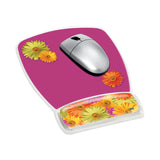 3M™ Fun Design Clear Gel Mouse Pad with Wrist Rest, 6.8 x 8.6, Daisy Design (MMMMW308DS)