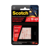 Scotch™ Extreme Fasteners, 1" x 1", White, 6/Pack (MMMRFD7020)