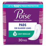 Poise® Fresh Protection™ Bladder Control Pad 9.33 Inch Length Moderate Absorbency Polymer Core One Size Fits Most (1160343_CS) 120/CS