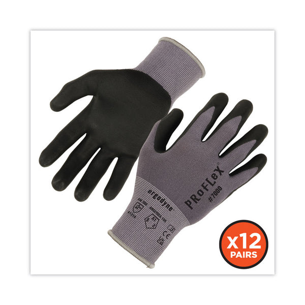 ergodyne® ProFlex 7000 Nitrile-Coated Gloves Microfoam Palm, Gray, Medium, 12 Pairs/Pack, Ships in 1-3 Business Days (EGO10363) Each