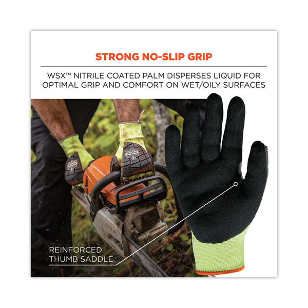 ergodyne® ProFlex 7141 ANSI A4 DIR Nitrile-Coated CR Gloves, Lime, X-Large, Pair, Ships in 1-3 Business Days (EGO17915) 1 Pair