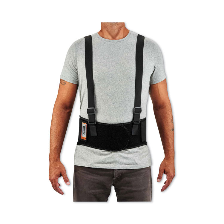ergodyne® ProFlex 1600 Standard Elastic Back Support Brace, X-Small, 20" to 25" Waist, Black, Ships in 1-3 Business Days (EGO11101) Each