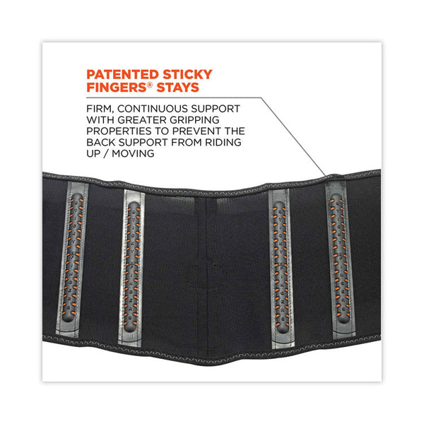 ergodyne® ProFlex 1100SF Standard Spandex Back Support Brace, 3X-Large, 46" to 52" Waist, Black, Ships in 1-3 Business Days (EGO11607) Each