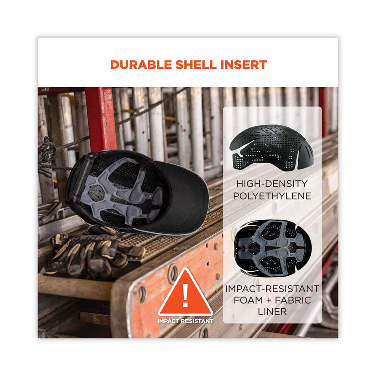 ergodyne® Skullerz 8955 Lightweight Bump Cap Hat, Long Brim, Lime, Ships in 1-3 Business Days (EGO23352) Each