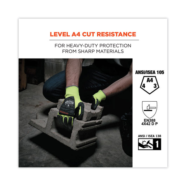 ergodyne® ProFlex 7141 ANSI A4 DIR Nitrile-Coated CR Gloves, Lime, 2X-Large, 72 Pairs/Pack, Ships in 1-3 Business Days (EGO17836) Each