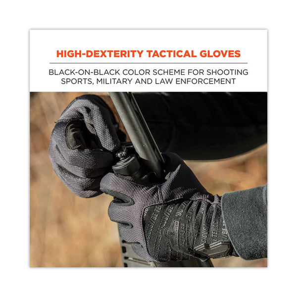 ergodyne® ProFlex 812BLK High-Dexterity Black Tactical Gloves, Black, 2X-Large, Pair, Ships in 1-3 Business Days (EGO17576) 1 Pair