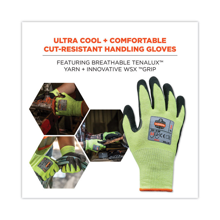 ergodyne® ProFlex 7041 ANSI A4 Nitrile-Coated CR Gloves, Lime, Large, 144 Pairs, Ships in 1-3 Business Days (EGO17824) Each