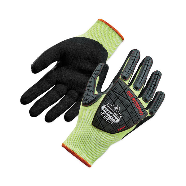 ergodyne® ProFlex 7141 ANSI A4 DIR Nitrile-Coated CR Gloves, Lime, Small, 72 Pairs/Pack, Ships in 1-3 Business Days (EGO17832) Each