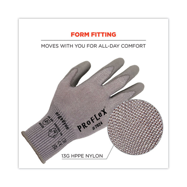 ergodyne® ProFlex 7024 ANSI A2 PU Coated CR Gloves, Gray, 2X-Large, 12 Pairs/Pack, Ships in 1-3 Business Days (EGO10396) Each
