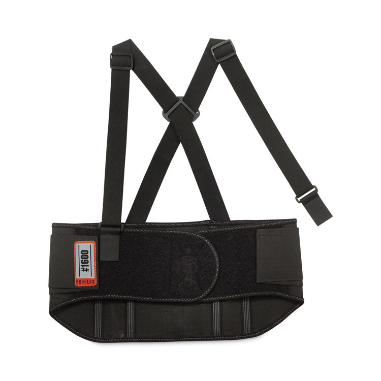 ergodyne® ProFlex 1600 Standard Elastic Back Support Brace, X-Small, 20" to 25" Waist, Black, Ships in 1-3 Business Days (EGO11101) Each