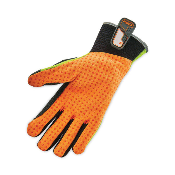 ergodyne® ProFlex 925F(x) Standard Dorsal Impact-Reducing Gloves, Black/Lime, Small, Pair, Ships in 1-3 Business Days (EGO17902) 1 Pair
