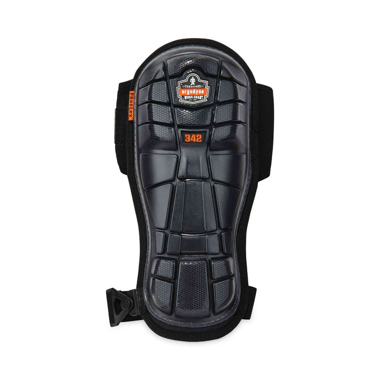 ergodyne® ProFlex 342 Injected Gel Knee Pads, Extra Long Cap, Hook and Loop Closure, One Size, Black, Pair, Ships in 1-3 Business Days (EGO18442) 1 Pair