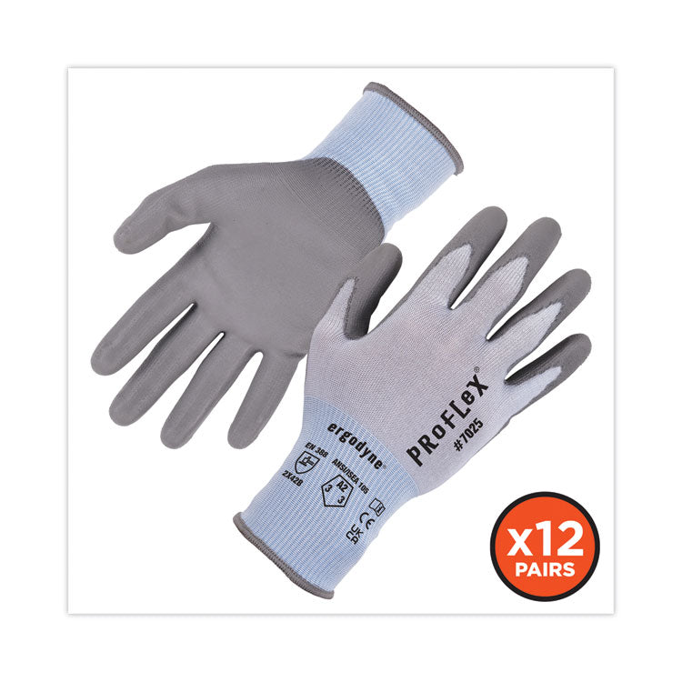 ergodyne® ProFlex 7025 ANSI A2 PU Coated CR Gloves, Blue, 2X-Large, 12 Pairs/Pack, Ships in 1-3 Business Days (EGO10426) Each