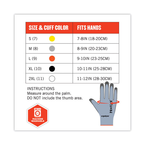 ergodyne® ProFlex 7025 ANSI A2 PU Coated CR Gloves, Blue, X-Large, Pair, Ships in 1-3 Business Days (EGO10435) 1 Pair