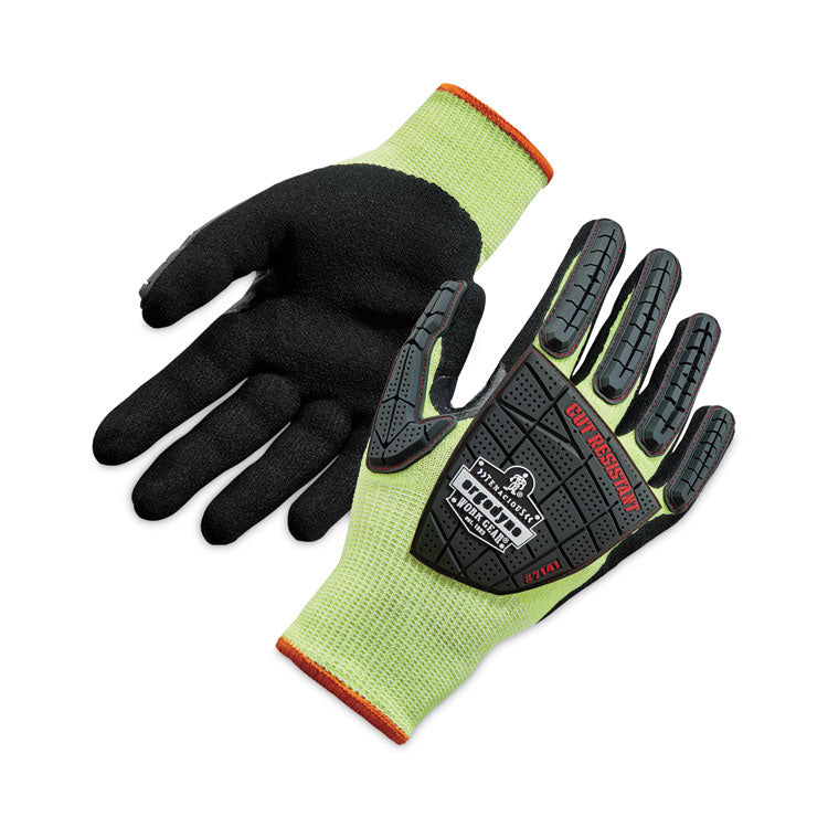 ergodyne® ProFlex 7141 ANSI A4 DIR Nitrile-Coated CR Gloves, Lime, 2X-Large, Pair, Ships in 1-3 Business Days (EGO17916) 1 Pair