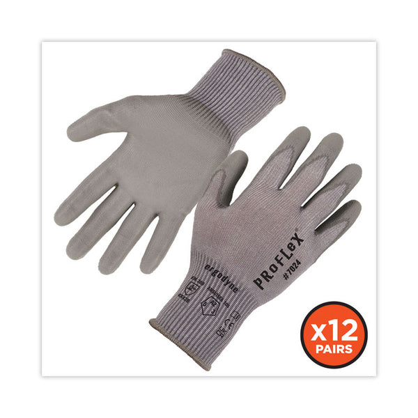 ergodyne® ProFlex 7024 ANSI A2 PU Coated CR Gloves, Gray, Medium, 12 Pairs/Pack, Ships in 1-3 Business Days (EGO10393) Each