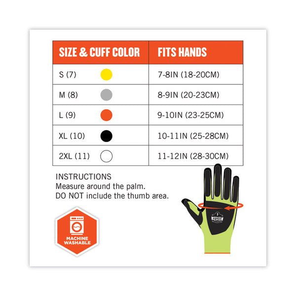 ergodyne® ProFlex 7141 ANSI A4 DIR Nitrile-Coated CR Gloves, Lime, 2X-Large, Pair, Ships in 1-3 Business Days (EGO17916) 1 Pair