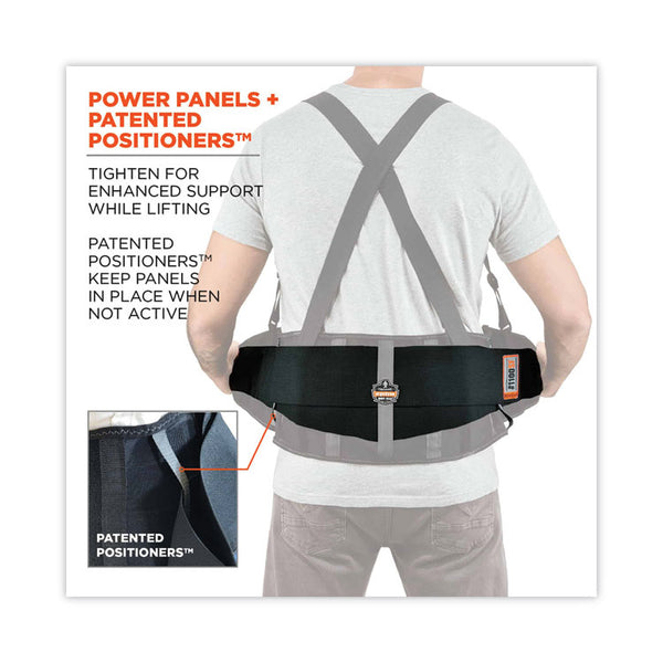 ergodyne® ProFlex 1100SF Standard Spandex Back Support Brace, 4X-Large, 52" to 58" Waist, Black, Ships in 1-3 Business Days (EGO11608) Each