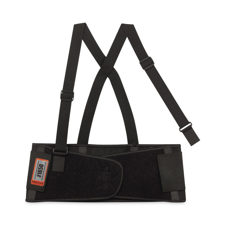 ergodyne® ProFlex 1650 Economy Elastic Back Support Brace, X-Small, 20" to 25" Waist, Black, Ships in 1-3 Business Days (EGO11091) Each