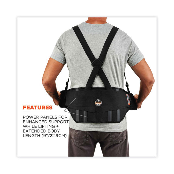 ergodyne® ProFlex 1600 Standard Elastic Back Support Brace, Large, 34" to 38" Waist, Black, Ships in 1-3 Business Days (EGO11104) Each