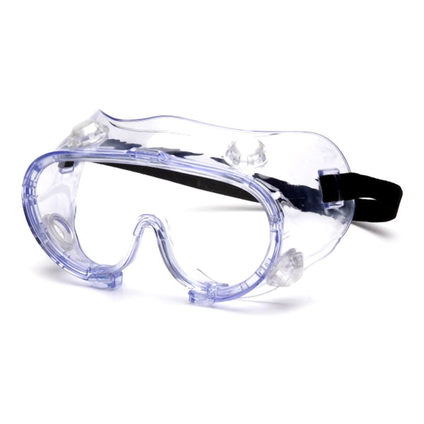 Pyramex® Protective Goggles Fit Over Uncoated Clear Tint Polycarbonate Lens Clear Frame Elastic Strap One Size Fits Most (1239058_BX) 12/BX