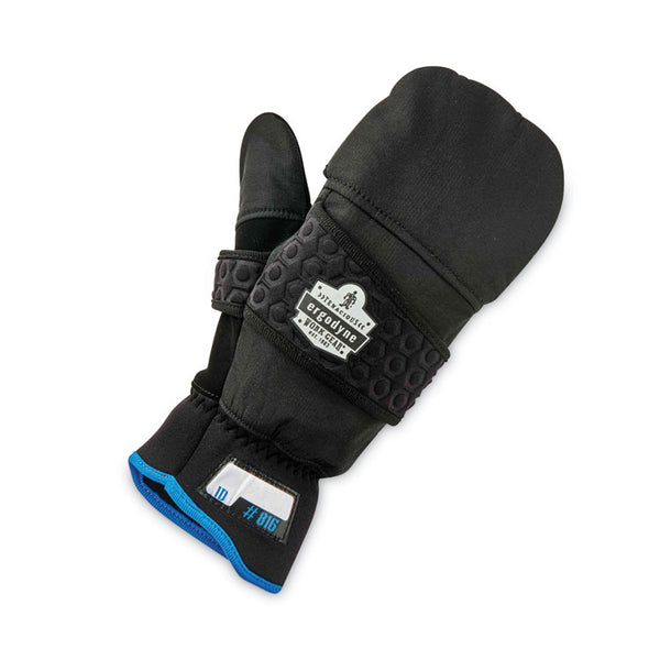 ergodyne® ProFlex 816 Thermal Flip-Top Gloves, Black, Medium, Pair, Ships in 1-3 Business Days (EGO17343) 1 Pair