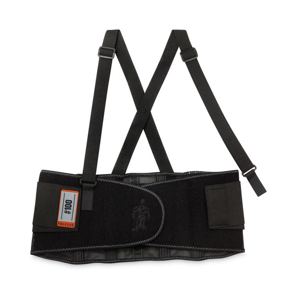 ergodyne® ProFlex 100 Economy Spandex Back Support Brace, X-Large, 38" to 42" Waist, Black, Ships in 1-3 Business Days (EGO11385) Each