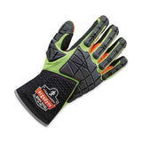 ergodyne® ProFlex 925F(x) Standard Dorsal Impact-Reducing Gloves, Black/Lime, 2X-Large, Pair, Ships in 1-3 Business Days (EGO17906) 1 Pair