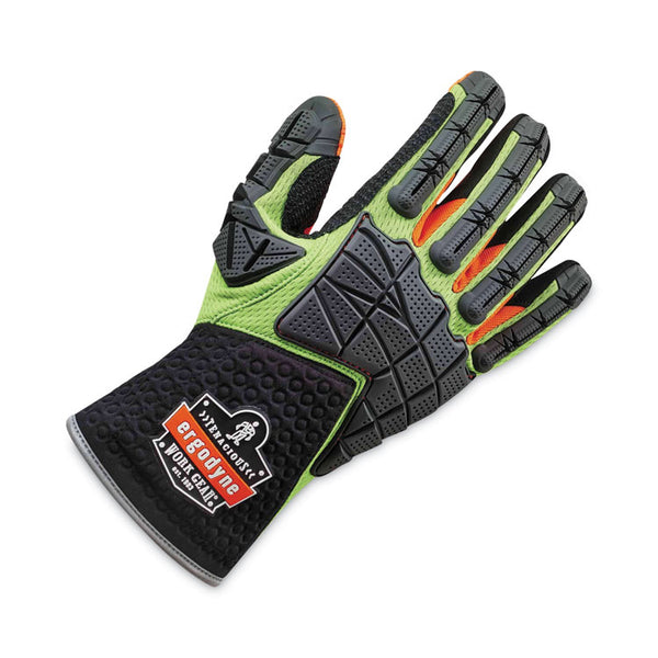 ergodyne® ProFlex 925F(x) Standard Dorsal Impact-Reducing Gloves, Black/Lime, 2X-Large, Pair, Ships in 1-3 Business Days (EGO17906) 1 Pair