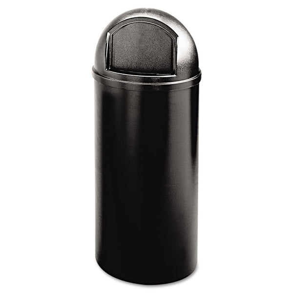 Rubbermaid® Commercial Marshal Classic Container, 15 gal, Plastic, Black (RCP816088BK) Each