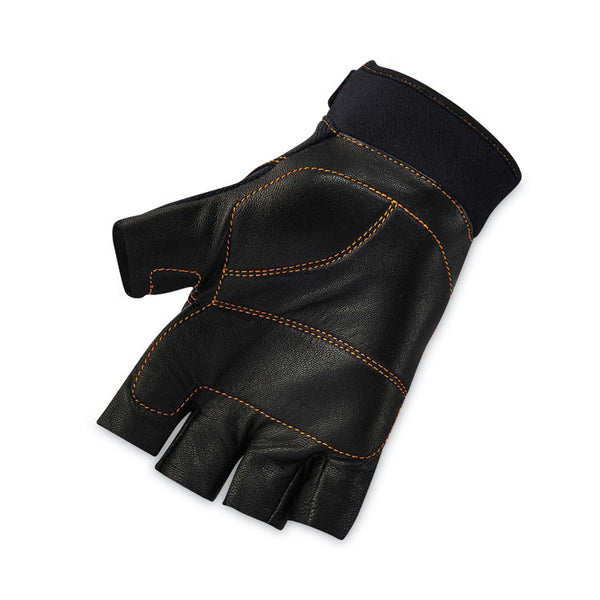 ergodyne® ProFlex 901 Half-Finger Leather Impact Gloves, Black, Small, Pair, Ships in 1-3 Business Days (EGO17782) 1 Pair