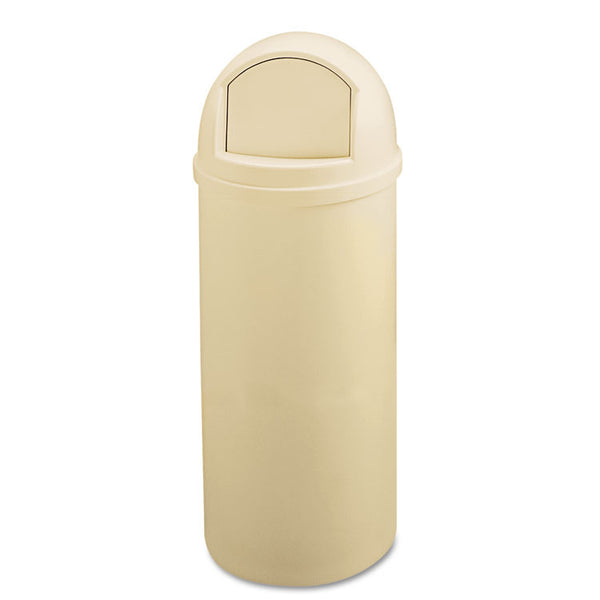 Rubbermaid® Commercial Marshal Classic Container, 25 gal, Plastic, Beige (RCP817088BG)