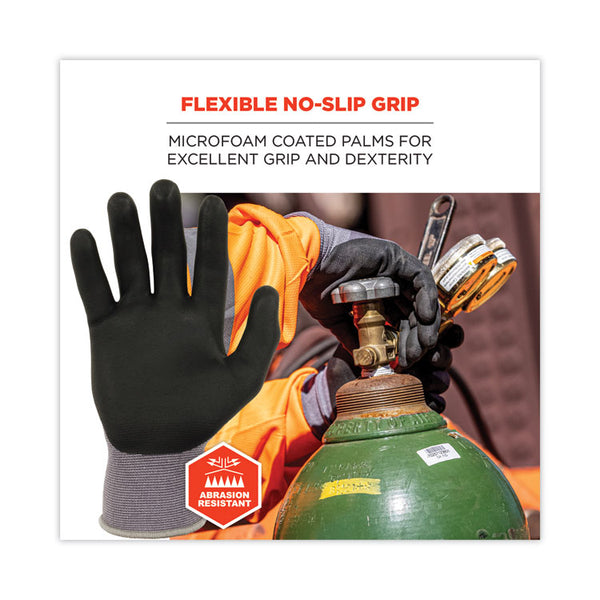 ergodyne® ProFlex 7000 Nitrile-Coated Gloves Microfoam Palm, Gray, Large, 12 Pairs/Pack, Ships in 1-3 Business Days (EGO10364) Each