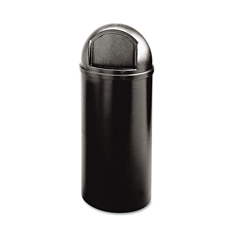 Rubbermaid® Commercial Marshal Classic Container, 25 gal, Plastic, Black (RCP817088BK)