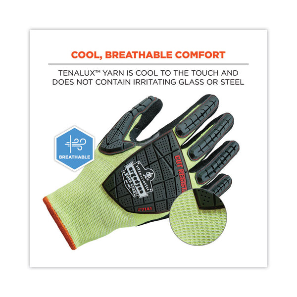 ergodyne® ProFlex 7141 ANSI A4 DIR Nitrile-Coated CR Gloves, Lime, Medium, 72 Pairs/Pack, Ships in 1-3 Business Days (EGO17833) Each
