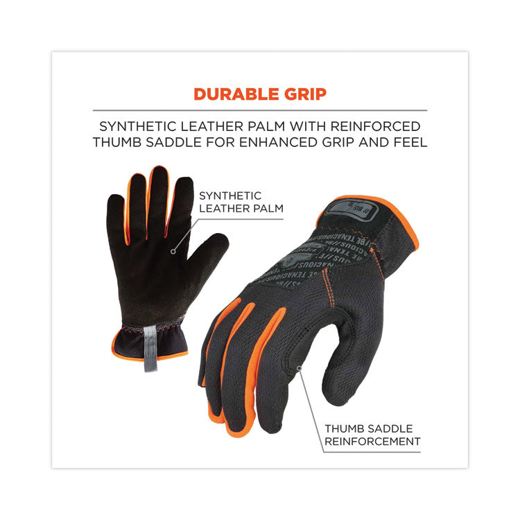 ergodyne® ProFlex 815 QuickCuff Mechanics Gloves, Black, 2X-Large, Pair, Ships in 1-3 Business Days (EGO17206) 1 Pair