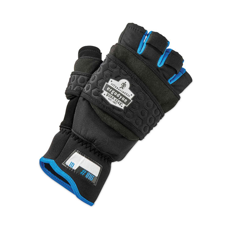 ergodyne® ProFlex 816 Thermal Flip-Top Gloves, Black, Medium, Pair, Ships in 1-3 Business Days (EGO17343) 1 Pair