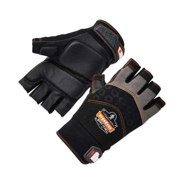 ergodyne® ProFlex 900 Half-Finger Impact Gloves, Black, X-Large, Pair, Ships in 1-3 Business Days (EGO17695) 1 Pair