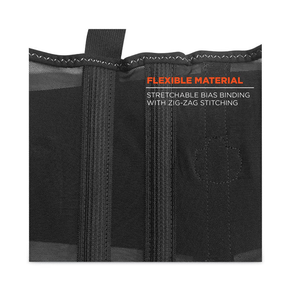 ergodyne® ProFlex 100HV Economy Hi-Vis Spandex Back Support Brace, 4X-Large, 52" to 58" Waist, Black/Orange, Ships in 1-3 Business Days (EGO11888) Each
