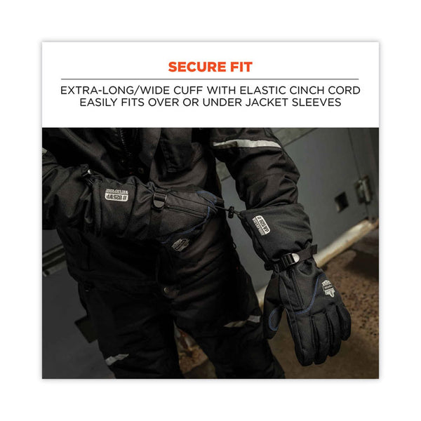 ergodyne® ProFlex 825WP Thermal Waterproof Winter Work Gloves, Black, Large, Pair, Ships in 1-3 Business Days (EGO17604) 1 Pair