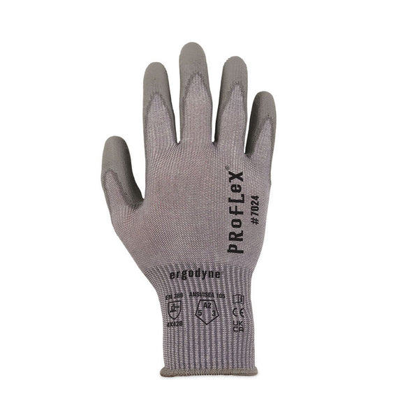 ergodyne® ProFlex 7024 ANSI A2 PU Coated CR Gloves, Gray, Medium, Pair, Ships in 1-3 Business Days (EGO10403) 1 Pair
