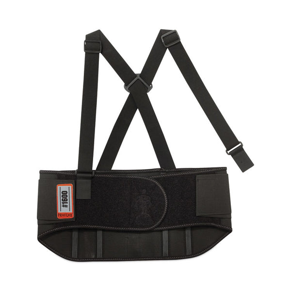 ergodyne® ProFlex 1600 Standard Elastic Back Support Brace, X-Large, 38" to 42" Waist, Black, Ships in 1-3 Business Days (EGO11105) Each