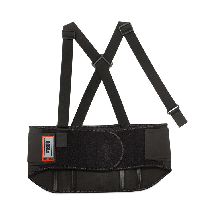 ergodyne® ProFlex 1600 Standard Elastic Back Support Brace, X-Large, 38" to 42" Waist, Black, Ships in 1-3 Business Days (EGO11105) Each